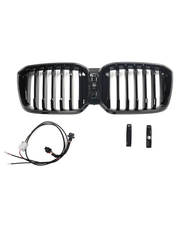 Grille de pare-chocs avant noire brillante avec trou pour caméra pour BMW X3 G01 X4 G02 2022-2025