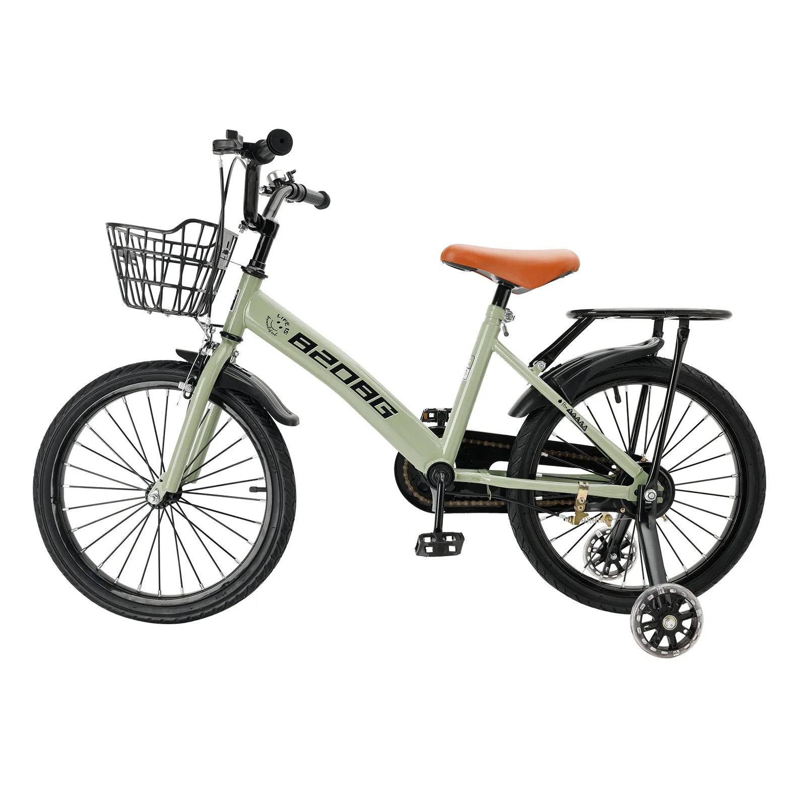 Vélo BMX Enfant 18 Pouces avec Roulettes Stabilisatrices (7-9 Ans)