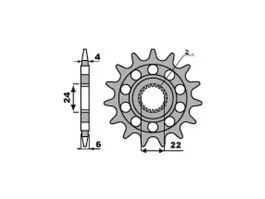 PBR 406M PIGNONE TRASMISSIONE ACCIAIO PASSO 415 / 17 DENTI
