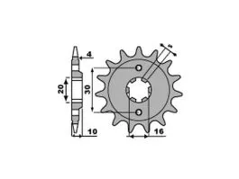 PBR 720M PIGNONE TRASMISSIONE ACCIAIO PASSO 415 / 17 DENTI