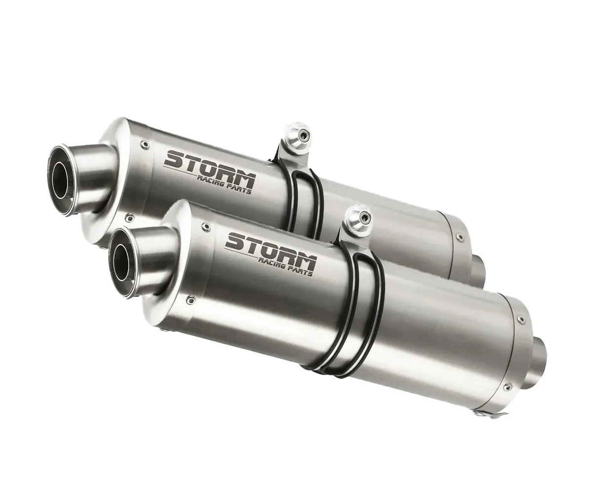 Scarichi Storm By Mivv Oval Acciaio Inox Per Suzuki Gsx-r 1300 Hayabusa 2008 > 2017-74.S.052.LX2-108034